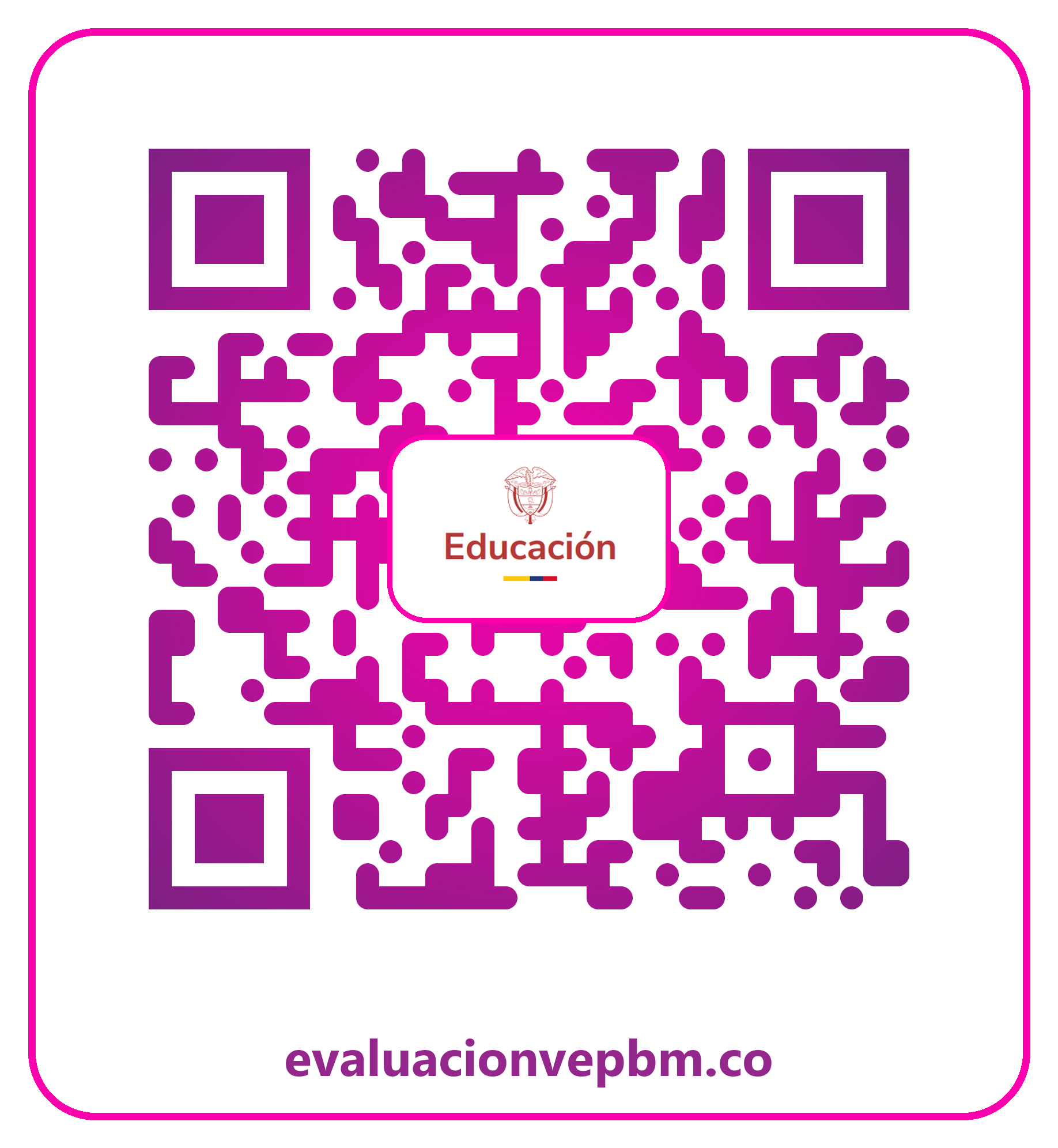 Código QR para acceder al visualizador en evaluacionvepbm.co